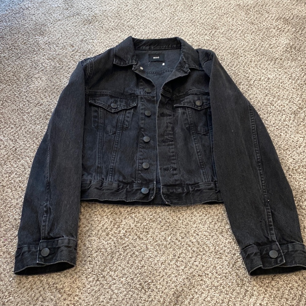 BDG | URBAN OUTFITTERS | Black Cropped Denim Jacket, M